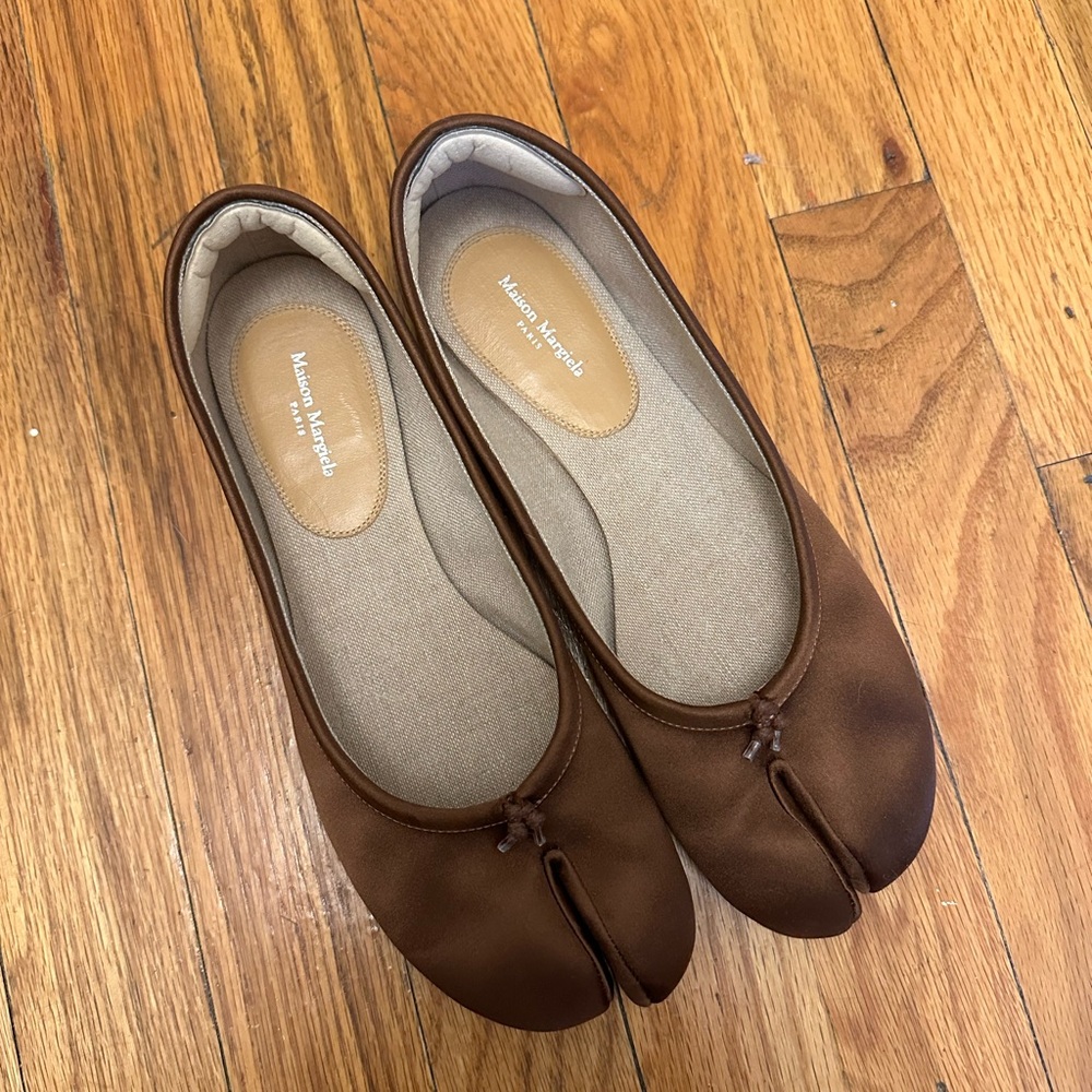 Maison Margiela brown tabi ballerinas